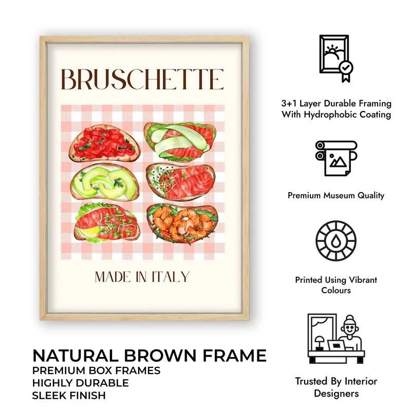 Bruschette Collection Archival Canvas Wall Art - Brown media 11