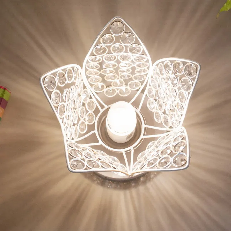Floral Culture Metal Table Lamp - White media 6