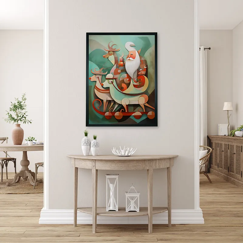 Whimsy Santa Canvas Wall Art media 4