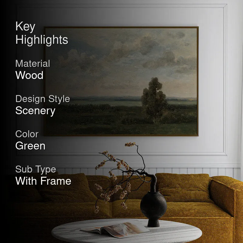 Sylvan Calm Wood Wall Art With Frame - Black media 2