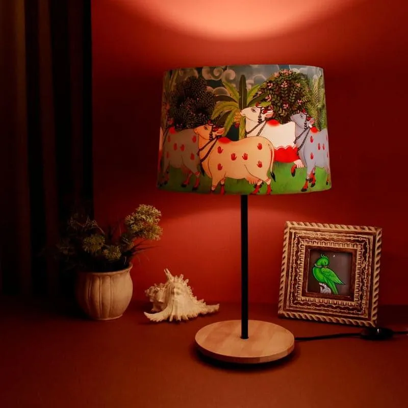 Gaiyan Charm Handpainted Fabric Table Lamp - Multicolor media 1