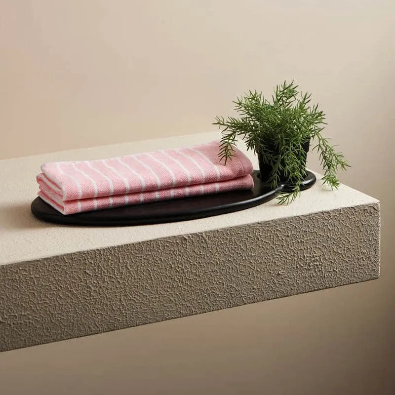 Imrie Cotton Terry Hand Towel (Pink) - Set Of Two media 1
