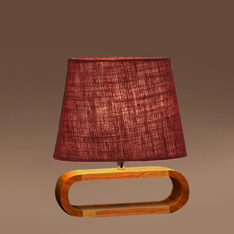 Sienna I Curve Jute Table Lamp - Maroon,Brown media 5