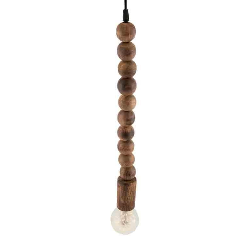 Savage Beaded Wooden Ceiling Lamp media 4
