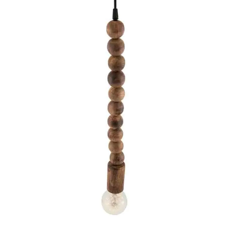 Savage Beaded Wooden Ceiling Lamp media 4