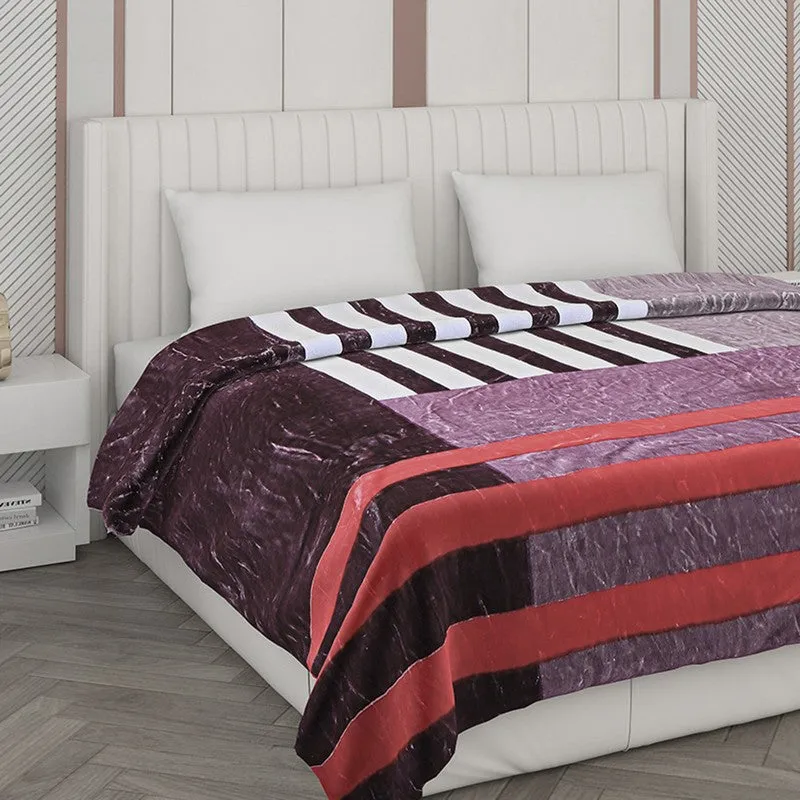 Monte Carlo Midnight Stripes Throw Blanket - 600 GSM media 5