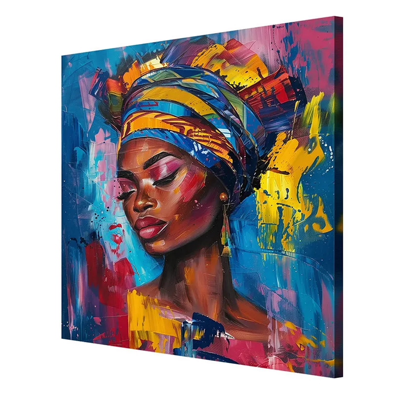African Woman Wall Painting media 6