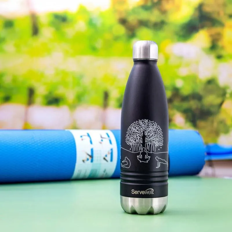 Zen Sip Hot & Cold Thermos Bottle (Black) - 750 mL media 1