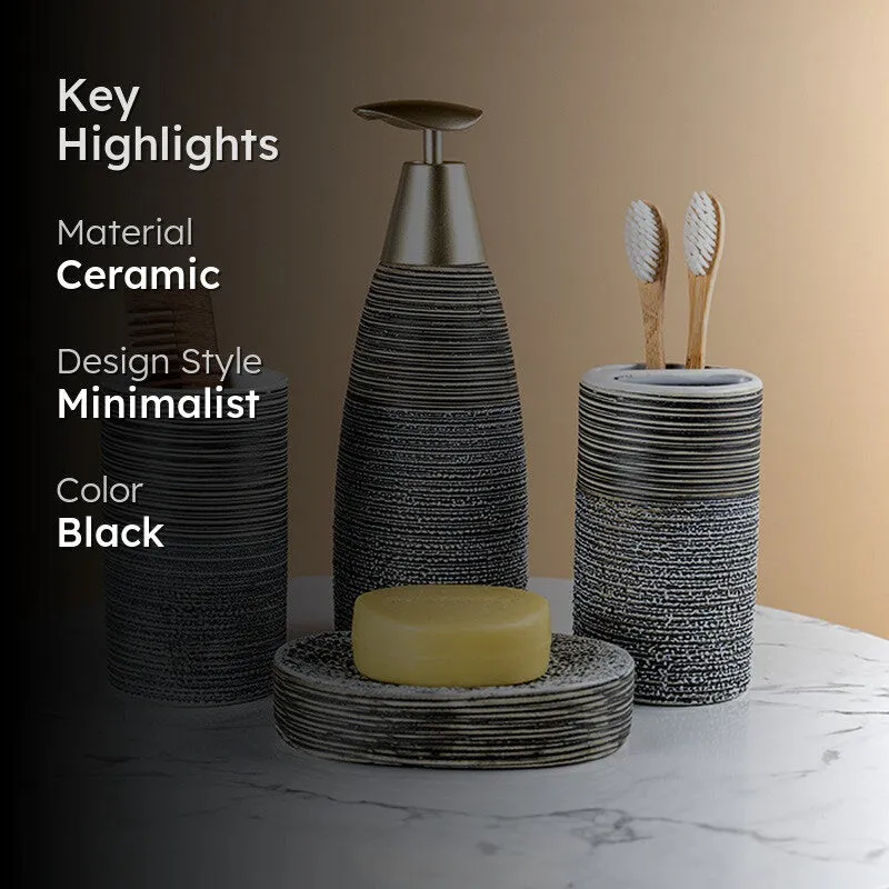 AquaForm Ceramic Bathroom Set - Four Piece Set media 2