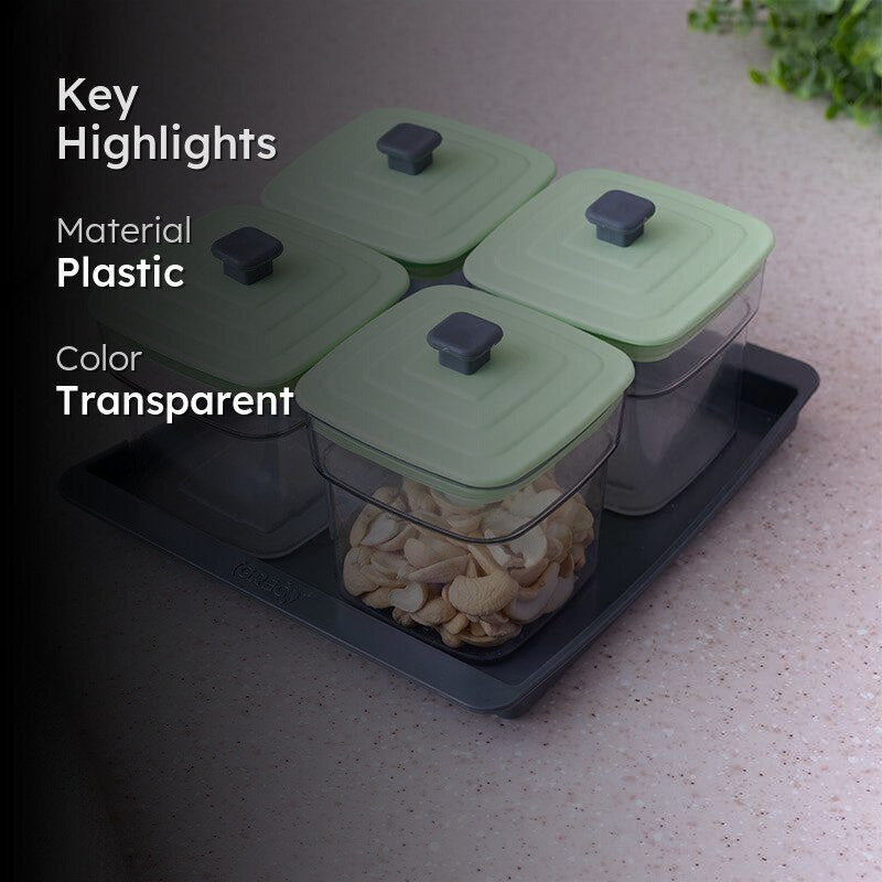 Smart Store Mint Square Jar (250 ML) - Set Of Five media 2