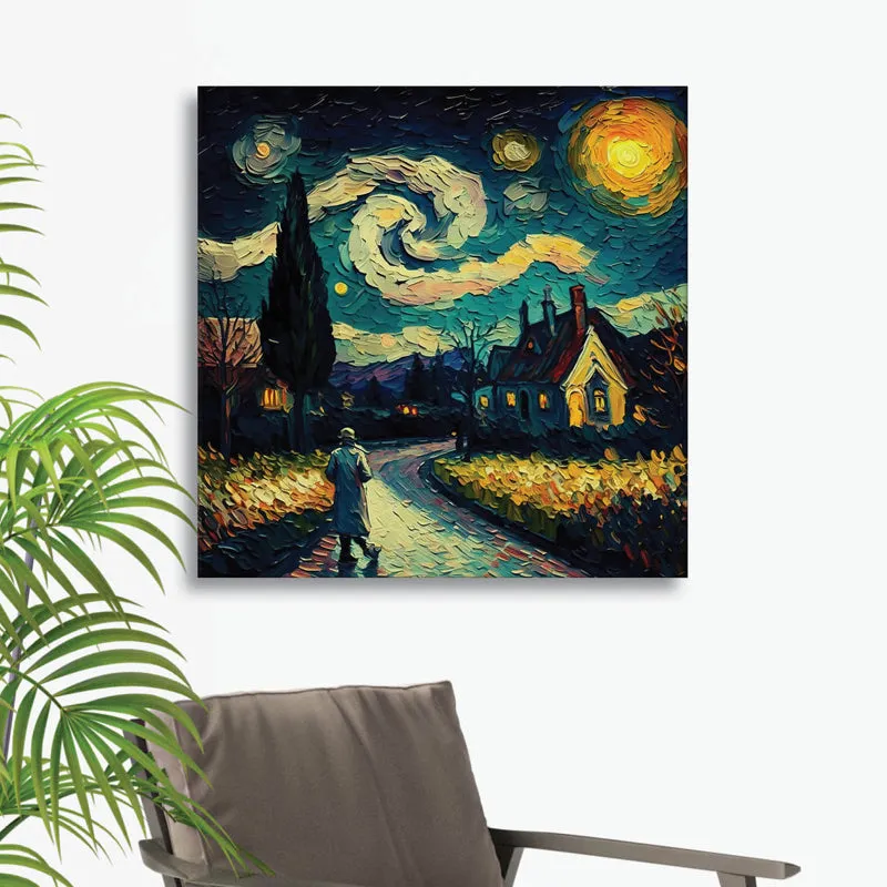 Starry Night Dream Canvas Wall Painting media 1