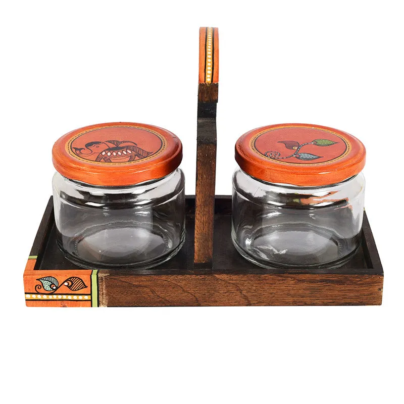 Ishwari Dry Fruit Jar With Tray (150 mL Each) - Three Piece Set media 5
