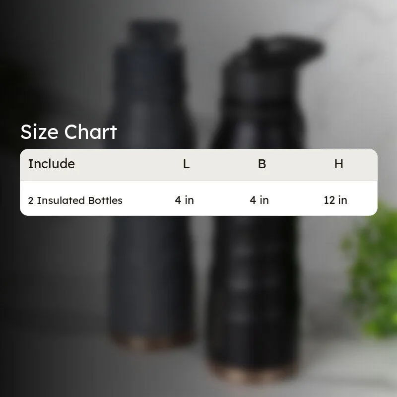 Epiquencher Hot & Cold Thermos Water Bottle (Grey & Black, 750 mL Each) - Set Of Two media 6