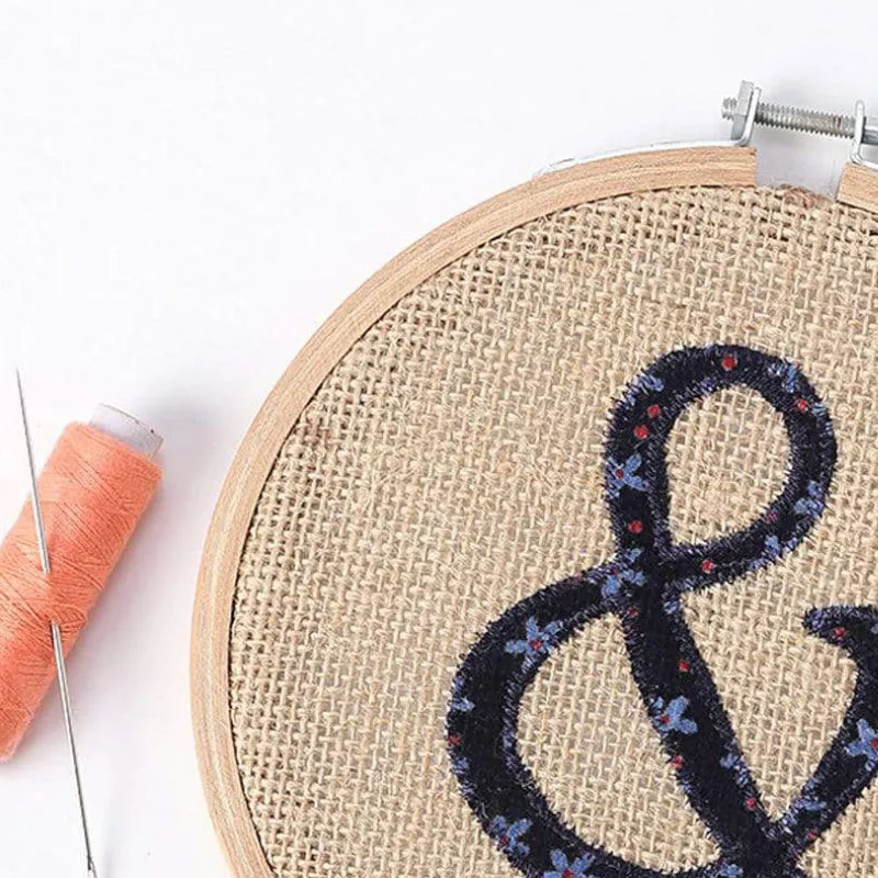 (&) Alphabet Embroidery Hoop Fabric Wall Accent media 3