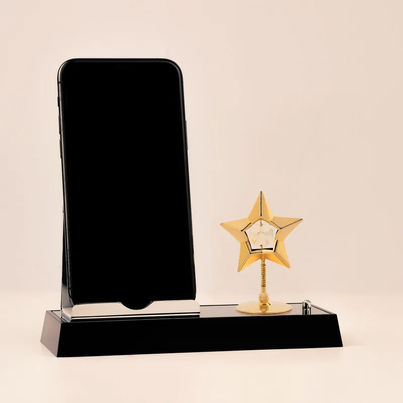 Noir StarCrest 24K Gold Plated Mild Steel Desk Organiser media 3