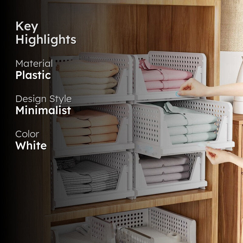 Elegant Stackable Wardrobe Organizer - Set of Six media 2