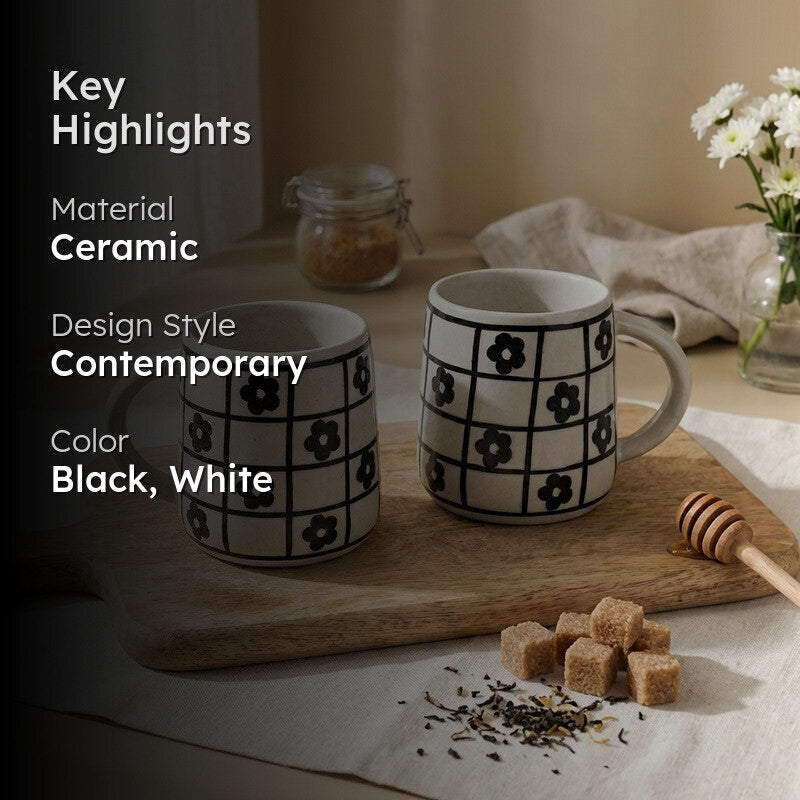 Cozy Slips Ceramic Coffee Mug (300 mL Each) - Set Of Two media 2