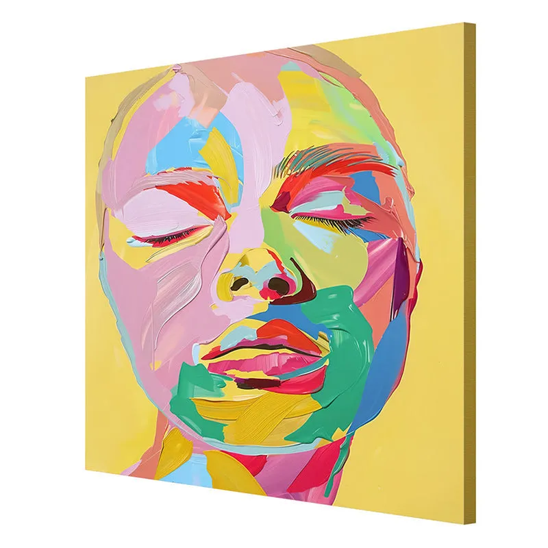 Expressionist Face Wall Painting media 6