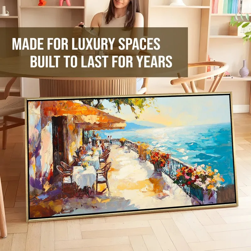 Blue Serenity Canvas Wall Painting With Frame media 7