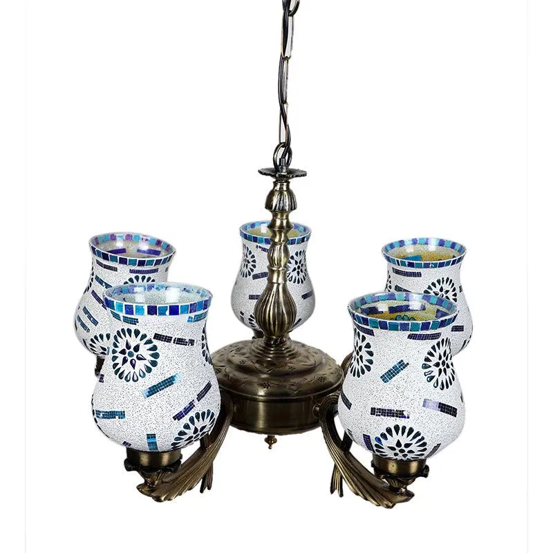 Tara Vistara Mosaic Golden Antique Ceiling Lamp media 3