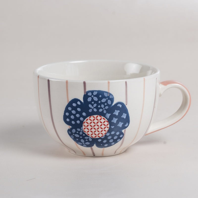 Petunia Handpainted Ceramic Cup & Saucer (180 ML) - Eight Piece Set media 4