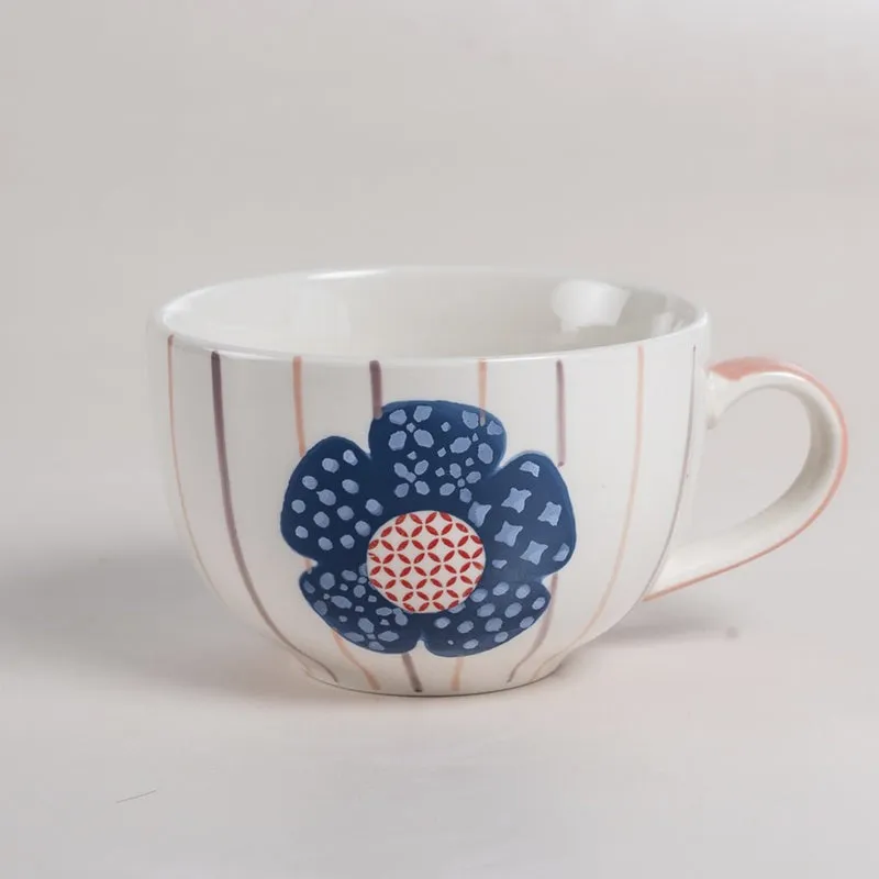 Petunia Handpainted Ceramic Cup & Saucer (180 ML) - Eight Piece Set media 4