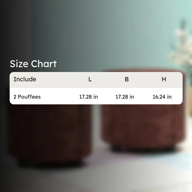 Mrixon Pine Wood Pouffe (Brown) - Set Of Two media 7