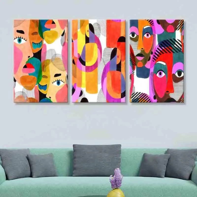 Crowded Wall Art - Set of Three media 1