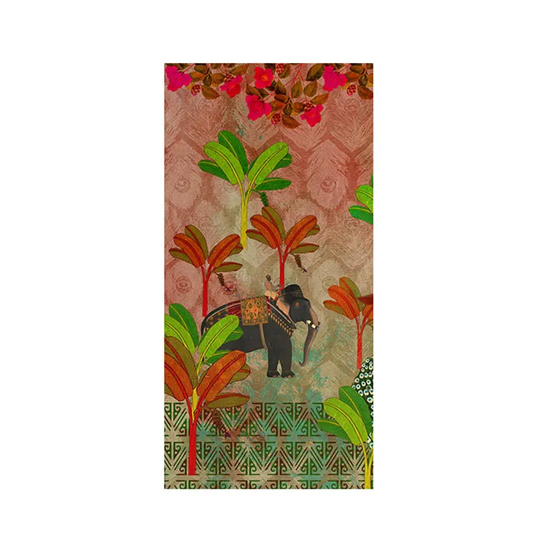 India Circus Vibant Haathi Canvas Wall Art - Set Of Three media 5