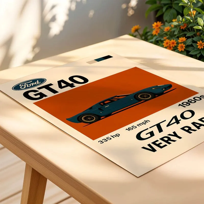 Ford GT40 Legend Wall Poster media 4
