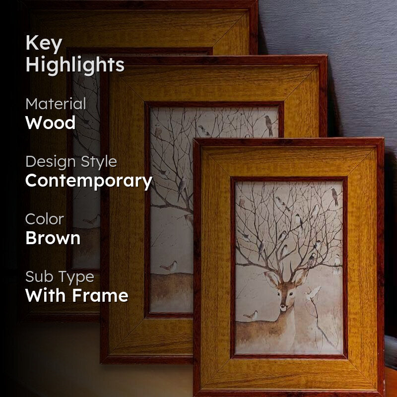 Vintage Veneers Wooden Photo Frame - Set Of Three media 2
