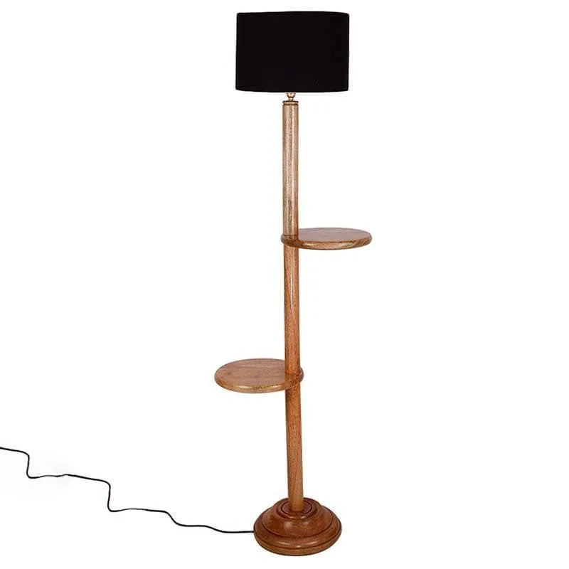 Double Trouble Wooden Floor Lamp - Black media 7