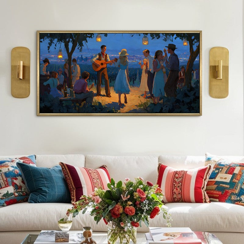 Moonfest Canvas Wall Painting With Frame