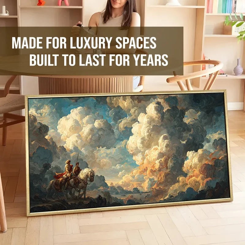 Pilgrims of the Sky Canvas Wall Painting With Frame media 5
