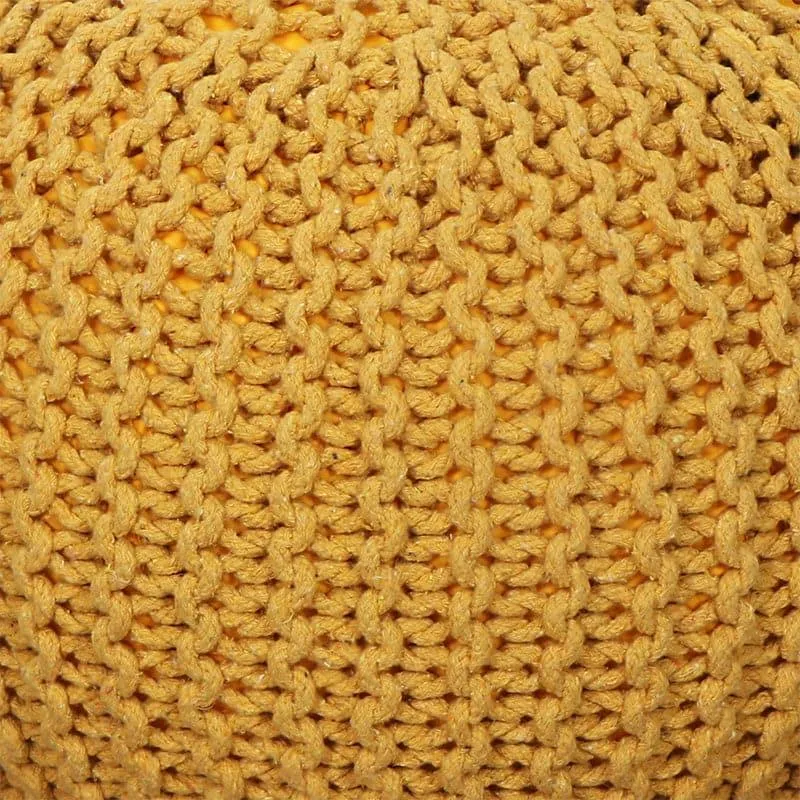 Cuna Cotton Pouffe - Mustard media 4