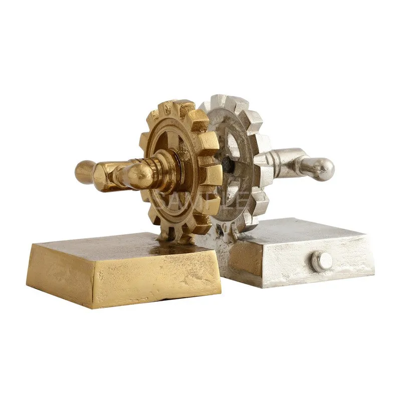 The Gearlock Bookend (Gold & Silver) - Set Of Two media 6
