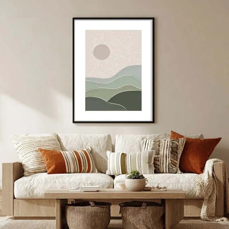 Muted Morning Canvas Wall Painting With Black Frame media 5