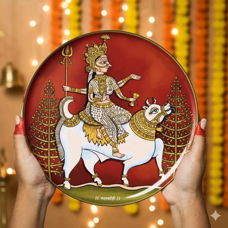 Nava Shakti Metal Wall Plates - Set of Nine media 4