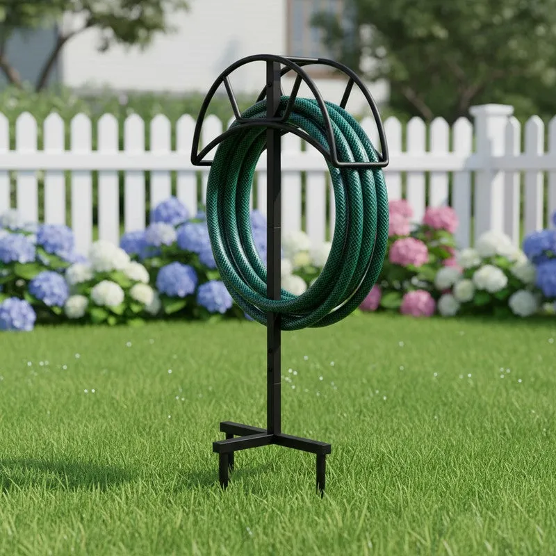 Lawn Hose Holder Metal Rack media 1