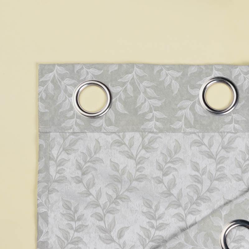 Noor Jacquard Single Curtain (Grey) media 5