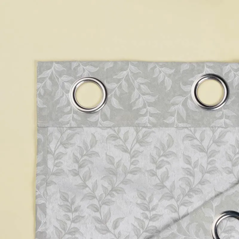 Noor Jacquard Single Curtain (Grey) media 5