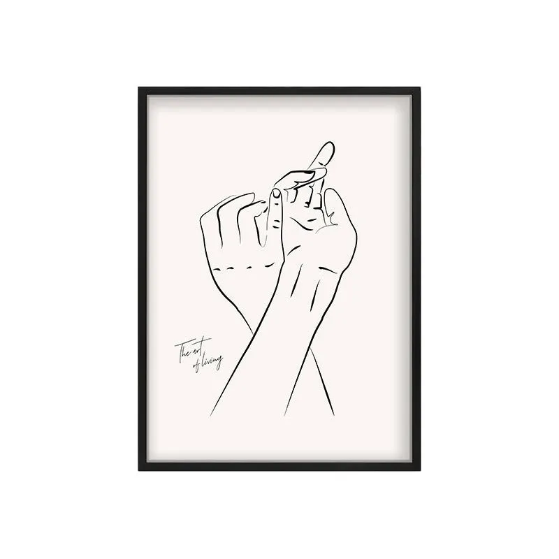 Intertwined Canvas Wall Painting With Black Frame media 3