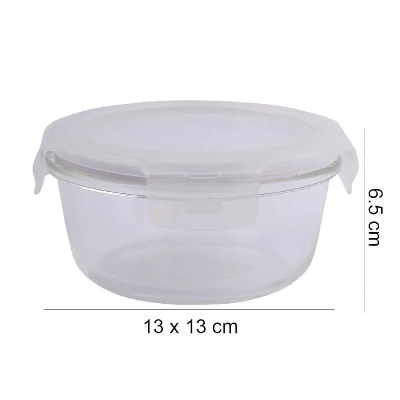 Timpo Round Borosilicate Glass Lunch Box - 380 ML media 3