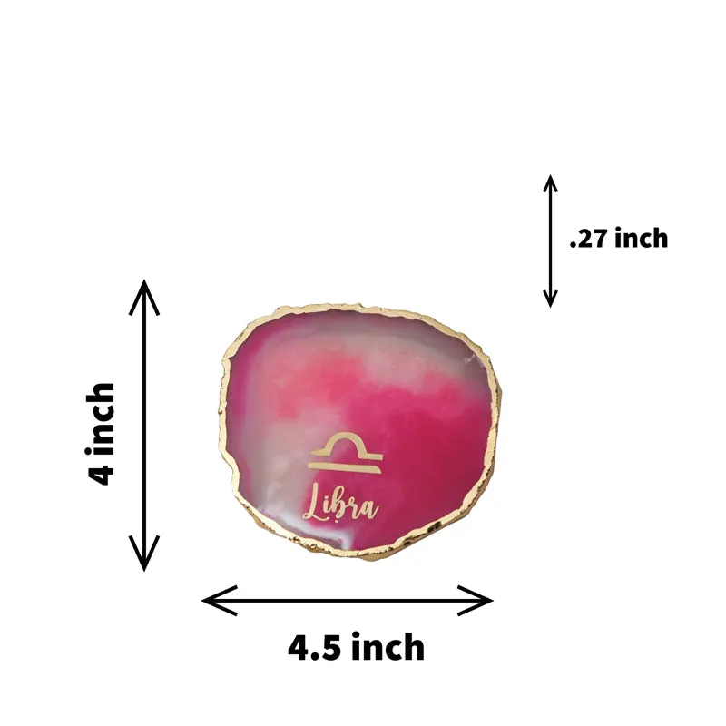 Libra Agate Coaster - Pink media 4