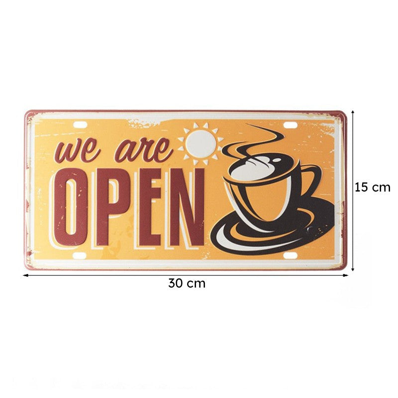 Open For Business Retro Metal Wall Accent media 8