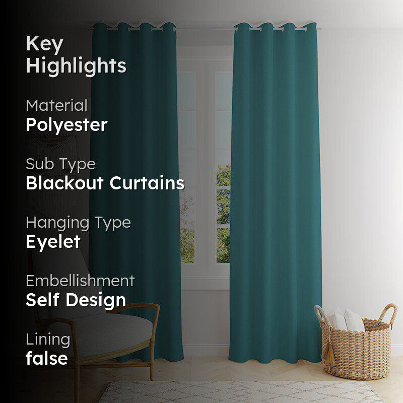 Nisha Blackout Curtain - Aqua media 2