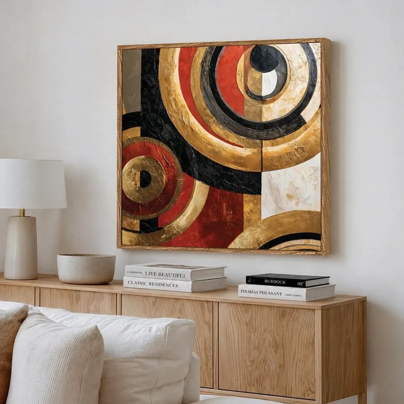 Pattern Curve Canvas Wall Art With Frame media 4