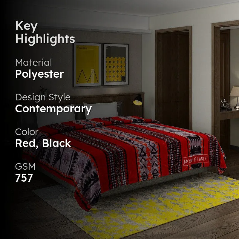 Monte Carlo Crimson Harmony Blanket - 757 GSM media 2
