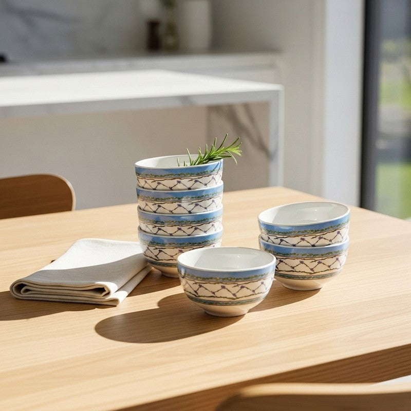 Royale Melamine Snack Bowls (140 mL Each) - Set of Six - 140 mL