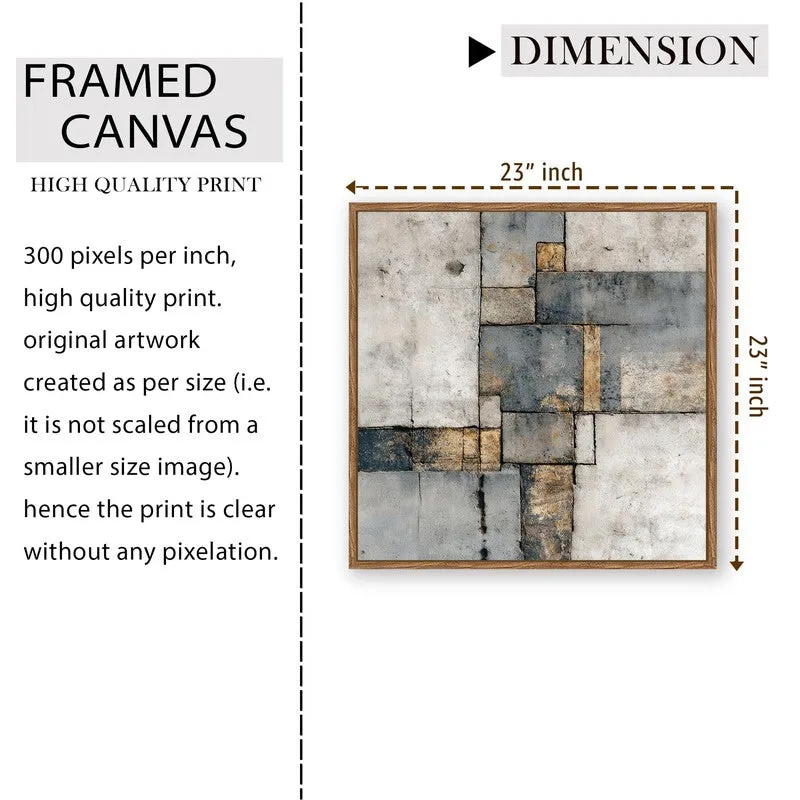 Abstract Layers Canvas Wall Art With Frame media 9